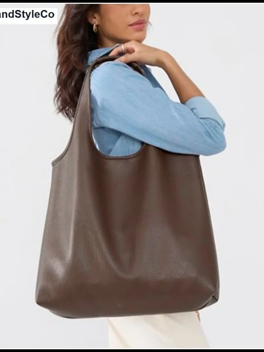 Women's Hobo Bag Soft Vegan Leather Tote Oversized Slouchy Handbag